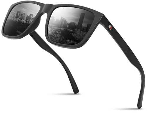 Glapeame Polarisiert-Sonnenbrille-Herren-Damen-Sunglasses-Men-Woman-Unisex Sonnenbrillen Geeignet für Outdoor-Aktivitäten，a-schwarz grau