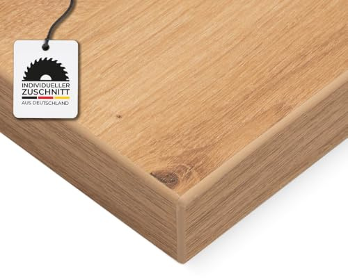 HausFux Spanplatte nach Maß - 1,9 cm stark, melaminbeschichtet, mit ABS-Kante - Made in Germany - für Möbel- und Innenausbau (Artisan Eiche, 30 x 10 cm)