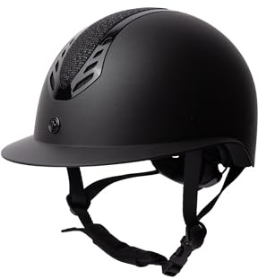 Horze Damen Reithelm Celeste, Reiterhelm Damen, Zertifiziert nach EN 1384:2023, Schwarz, 52-54