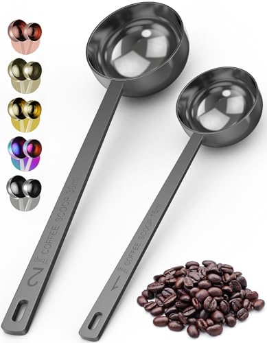 ORBLUE Kaffeelöffel Portionierer - Kaffeemesslöffel, Kaffee Dosierlöffel, Kaffeemaßlöffel, Kaffeedosierer - Löffel für Kaffeedose, Kaffeelot - Messlöffel für Kaffee, Dosierlöffel - 2 Stück