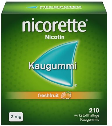 NICORETTE Kaugummi Vorratspackung 2mg freshfruit – Nikotinkaugummi zur Raucherentwöhnung – Fruchtgeschmack –2mg Nikotin – Rauchen aufhören – 210 St.