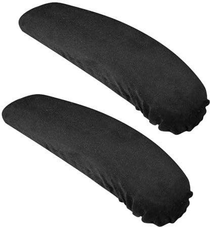QfwdfcTrenz 2Pcs Bürostuhl Armlehnenschoner, Bürostuhl Arm Armlehne Abdeckungen Armlehnen Bezüge für Stühle Arm Stretch Abnehmbare Waschbare Nylon Schutz Für Computerstuhl Schwarz