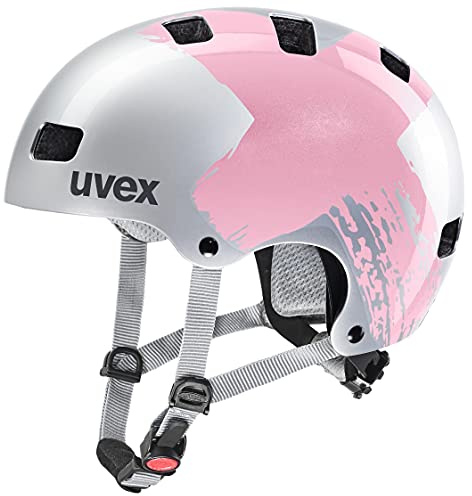 uvex Kid 3 - robuster Fahrradhelm für Kinder- individuelle Größenanpassung - optimierte Belüftung - Silver - rosé - 55-58 cm