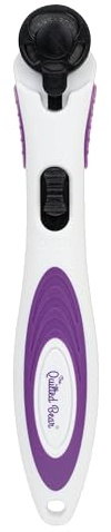The Quilted Bear Rollschneider, Stoff-Rollschneider – ergonomisches Design für Rechts- und Linkshänder, schneidet Stoff, Papier, Leder – Sicherheitsabdeckung – 4 Größen erhältlich (18mm)