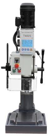 BOKA Säulenbohrmaschine mit Getriebe, 25 mm Bohrleistung, MT3 Morsekegel, 8 Spindelgeschwindigkeiten 100–2900 U/min, 0,75 kW Motor, 140 mm Spindelhub, Industrie Standbohrmaschine T4025
