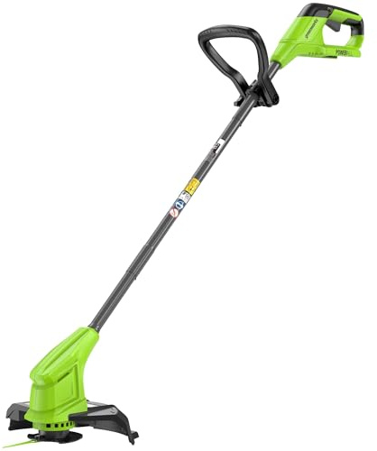 Greenworks 24V Akku Rasentrimmer für kleine bis mittlere Gärten, 25 cm Schnittbreite, inkl. 20 Kunststoffklingen ohne Akku & Ladegerät, 3 Jahre Produkt Garantie, Grün
