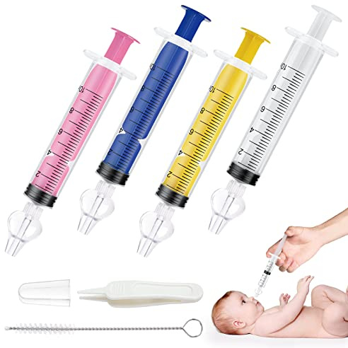 Aolso Nasenspüler, 4 Stück Wiederverwendbare Nasenreiniger mit Baby Nasenpinzette und Reinigungsbürste, Nasenreinigungs,Bunt Baby Nasendusche-10ml…
