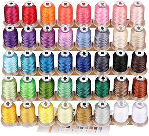 New brothread 40 Brother Farben Polyester Maschinen Stickgarn 500M (550Y) für Brother/Babylock/Janome/Singer/Kenmore Stickereimaschine