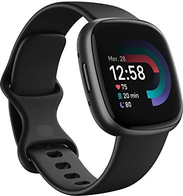 Google Fitbit Versa 4 – Smartwatch Damen / Herren – Fitness-Tracker mit integriertem GPS und Telefonfunktion, 6 Tage Akkulaufzeit, 40+ Trainingsmodi – Fitnessuhr kompatibel mit Android / iOS