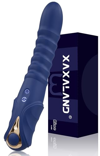 Leiser Stoßvibrator für Frauen – 2-in-1 Dildo Vibrator mit 10 Vibrations- & 3 Stoßmodi, Flexibler Kopf für G-Punkt & Klitorisstimulation, Weiches Silikon, Wiederaufladbar, Diskrete Verpackung