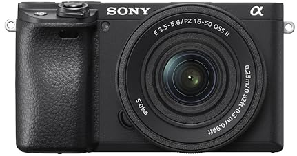 Sony Alpha 6400 APS-C Spiegellose Kamera mit 16-50mm Objektiv (Schneller 0,02s Autofokus mit Augenerkennung für Mensch und Tier, 4K-Filmaufnahmen und neigbares Display für Vlogging)