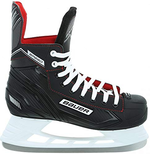 Bauer Sports GmbH Eishockey Schlittschuhe Speed Skate SR schwarz Weiss rot Silber - 10/45.5