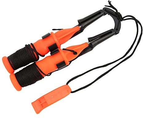 VGEBY Eispickel, 2Pcs Winter Eispickel Eisfischen Sicherheitspicks Notfallausrüstung für Eisfischen mit Notfallpfeife Angelgerät Werkzeug