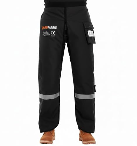 YARDMARIS Kettensägen-Chaps,Universal Schwere Schutzschürze mit verstellbarem Gürtel, Schutz hose, 3M-Reflexstreifen, Sicherheits hose, Forstschutzausrüstung UL-zertifiziert