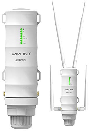 WAVLINK AC1200 Gigabit Outdoor WLAN Access Point Unterstützung 60 Meter Poe Repeater Wetterfest Dual Band 5G + 2.4G Ideal für (572HG3)