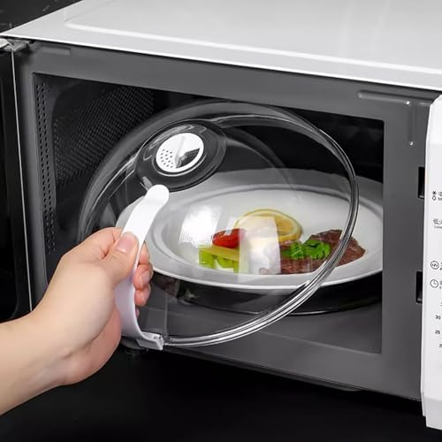 BeSokar Mikrowellen-Abdeckhaube, BPA-frei Mikrowelleabdeckung mit Griff, Hitzebeständig bis 200°C, Spritzschutz für Mikrowelle, einfach Reinigung