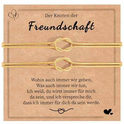 BOCHOI 2 Stück Freundschaftsarmbänder Schlangenkette Bester Freund Armband Geschenk für Freund Weihnachten Geburtstag Geschenk für Damen Mädchen Schwestern Freundschaft Geschenke Abschluss Schule Gold