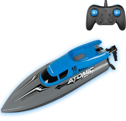 Silvergear® Ferngesteuertes Boot High Speed | RC Boat 30Km/h Geschwindigkeit und 2.4GHz | Motorboot Ferngesteuert Anti-Kipp-Boot für Erwachsene | Speedboat mit Fernbedienung