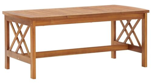 vidaXL Akazienholz Massiv Couchtisch Gartentisch Beistelltisch Balkontisch Holztisch Teetisch Terrassentisch Loungetisch 102x50x43cm
