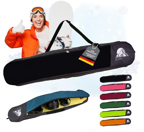 Rawstyle Snowboardtasche Snowboard-Tasche Boardbag Snowboard Bag Tasche für Snowboard Rucksack Modell 2 (schwarz (170cm))