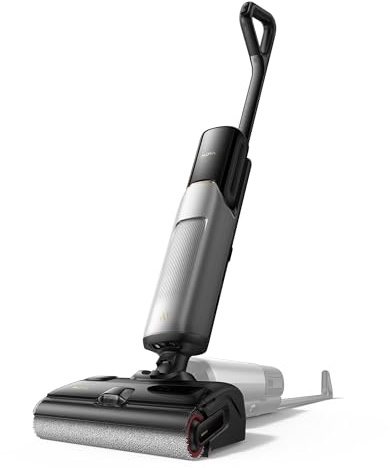 Mova X4 Plus Nass-Trocken-Sauger, 20.000 Pa Saugkraft, Auto-Reinigungslösung, Tangle-Free-Design, Selbstreinigung 100 °C, Push-In-Basisstation, LED-Bürstenkopf, Doppelkante, intell. Saugkraftregelung