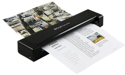 IRIScan Executive 4 Mobiler Duplex-Dokumentenscanner Schwarz für A4-Dokumente, ideal für kleine Büros und Home Offices, scannt PDFs, Word- und XLS-Dateien mit OCR, USB, für Windows, inkl. Readiris PDF