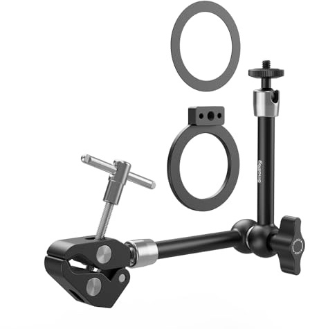SMALLRIG Magic Arm Klemme mit 1/4-Zoll-Schraube, Handyhalterung für MagSafe und magnetischem Adapterring, 11 Zoll integrierter Magic Arm für iPhone, Android, Action-Kameras/LCD-Monitore/LED – 5604