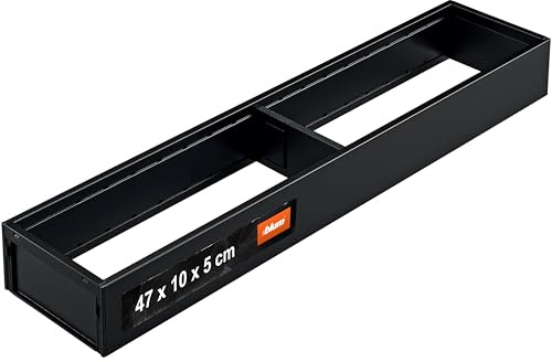 Blum AMBIA-LINE Schubladen-Organizer aus pulverbeschichtetem Stahl | ideal geeignet für den Einsatz in Küche, Bad & Wohnbereich | modular erweiterbar | 47×10×5 cm | mit Magnetplatte | Carbonschwarz