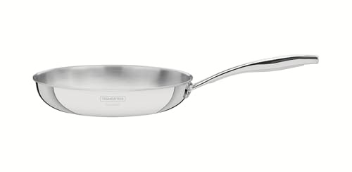 Tramontina Grano Bratpfanne, Ø 30 cm, Rostfreier Edelstahl, Induktion, Backofengeeignet, Spülmaschinengeeignet, Unbeschichtet
