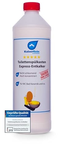 KaiserRein Toilettenspülkasten Express-Entkalker 1L - Extra starker Kalklöser für Kalkablagerungen in WC, Spülkästen und Keramik, Entkalker, Spülkasten Reiniger