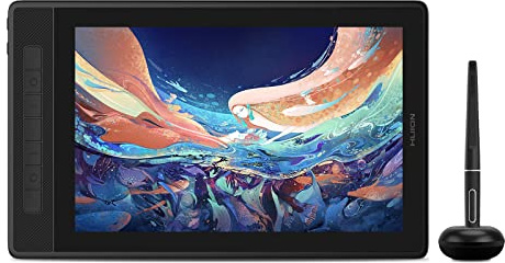 HUION Kamvas Pro 13 2.5K Grafiktablett mit Display, 13,3 Zoll Drawing Tablet, Dital Zeichentablett mit verstellbarem Ständer, Grafik Tablets ideal für Heimarbeit und Fernunterricht