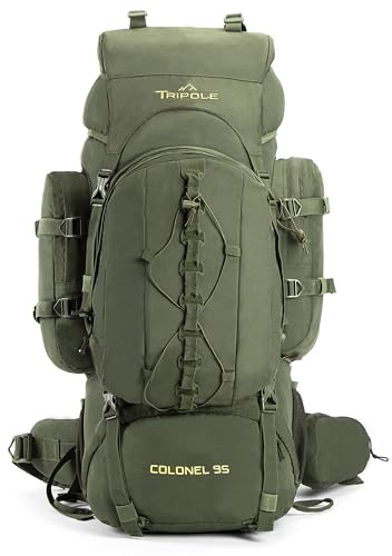 Tripole Rucksack Der Colonel-Serie Mit Innenrahmen - Mit Abnehmbarem Tagesrucksack Und Regenhülle