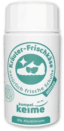 Schuhdeo Kräuter-Frischkäse Minze - Das Mikrobiologische Schuhpuder gegen Fußgeruch - Frische für Arbeitsschuhe, Sicherheitsschuhe, Sportschuhe & mehr - 6 Monate neutrales Schuhklima
