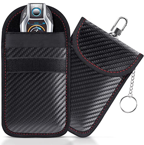 lanpard 2 STK Mini Keyless Go Schutz Autoschlüssel,RFID Funkschlüssel Abschirmung Schlüsseltasche Autoschlüssel Schutz Keyless Faraday Bag RFID Blocker Autoschlüssel Hülle