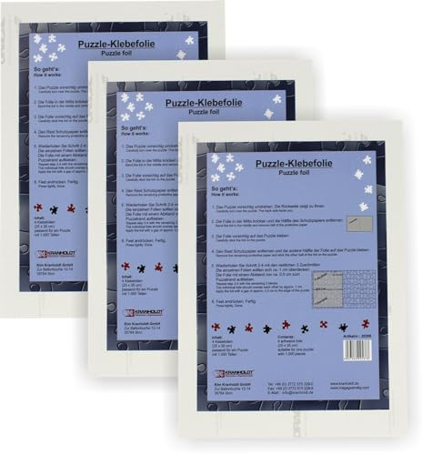 Puzzle-Klebefolie für ein Puzzle mit 1.000 Teilen - 3er Set