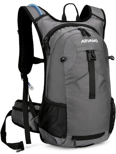 Arvano Trinkrucksack Fahrrad Rucksäck mit Trinkblase 2l, Thermofach, Wasserdicht Skirucksack Wasserrucksack für Wandern MTB Skifahren Snowboard Motorrad