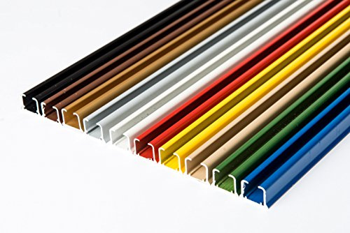 Rollmayer Gardinenschiene SMART-KLICK Montage Schwarz 180cm mit Ösengleiter | Aluminium glänzend Einläufige Deckenschiene Innenlaufschiene für Gardinen & Vorhänge