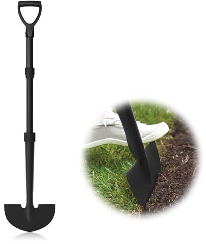 MANXRKUI Rasenkantenschneider Gardena, Manueller Rasenkantenschneider mit Metallklinge, Halbmond Rasenkantenwerkzeug mit D-Griff, 104 cm Langer Griff, Rasenkantenschneider für Gras, Gehweg, Hof