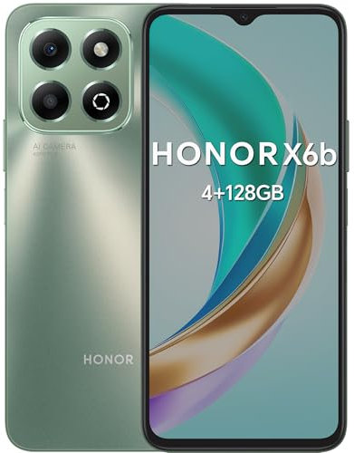 HONOR X6b Smartphone, Android Mobile Phones Without Contract (5200 mAh, 128GB/4GB, Android 14, 6,56 Zoll 90Hz Display, Octa-Core, 50+2MP, Dual SIM, NFC), Forest Green