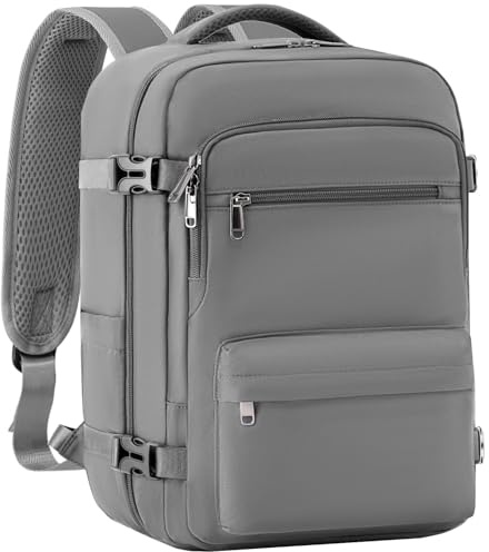 COOLIFE Handgepäck Rucksack 45x36x20 EasyJet Eurowings Laptopfach 32L | Business Rucksack Flugzeug wasserdicht Diebstahlschutz, leicht & praktisch – Geschäftsreise Wochenendtrip für Damen Herren
