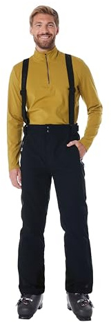 killtec Herren Skihose/Funktionshose mit abnehmbaren Trägern | Funktionshose, wasserdicht, atmungsaktiv, winddicht, Schneefang, Zipper am Beinabschluss, Kantenschutz