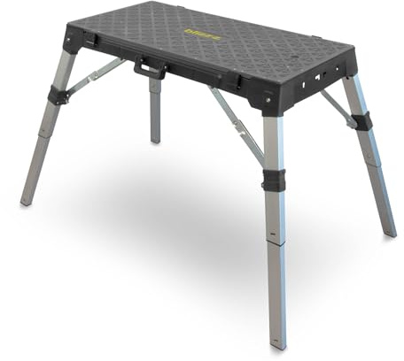 blizz-z 4-in-1 Multifunktions Arbeitstisch - L: 95cm x B: 47cm x H: 77,5cm | mobiler, multifunktionaler Arbeitstisch mit höhenverstellbaren Beinen - Tragkraft max. 150kg - Universal Werkbank - Rollbrett
