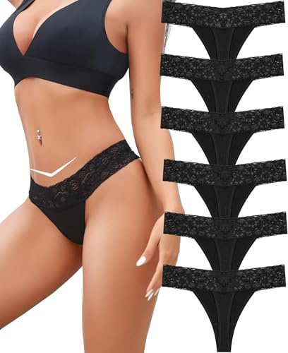 BeReady String Tanga Damen Baumwolle Unterhosen Sexy Dessous Unterwäsche | Baumwolle Tanga,Baumwoll Unterwäsche,Sexy Spitze Unterhosen, Atmungsaktiv Slip Mehrpack fur Sports Jeans,Low Waist Pantys
