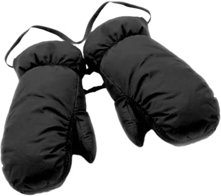 Perfeclan Winterhandschuhe Skihandschuhe für Männer & Frauen, wasserdichte Winter-Schneehandschuhe, Winter-Daunenhandschuhe für Schneemobilfahren, Reiten, Motorradfahren, Radfahren, Wandern, schwarz L