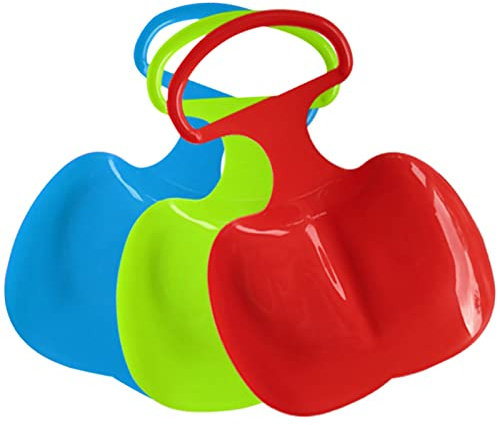 Guador 3 Stück Schneeschlittenbrett Kinder-Schneerutscher,Generic Schlittenfahren zum Rodeln Unisex und auch für Kinder und Erwachsene als Winter-Nachziehspielzeug Geeignet