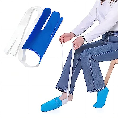 LATRAT Anziehhilfe für Socken und Strümpfe, Strumpfanzieher, Leichte und Einfach Anzuziehende Socken Strumpf Anziehhilfe, Sockenanziehhilfe für ältere, Behinderte Schwangere Immobile Menschen