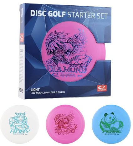 Latitude 64° Golf Discs Set 3 Scheiben Golf Light Erwachsene Unisex, Mehrfarbig, zwischen 150 – 160 g je nach Scheibe