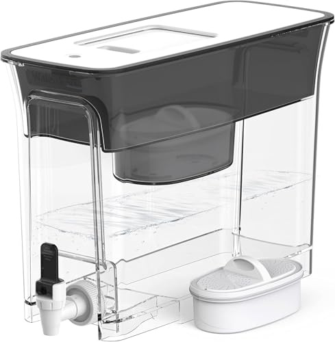 Waterdrop Wasserfilter Kanne, Wasserfilterspender (8,2L) mit 1×90 Tage Filter, NSF Zertifizierter Wasserfilter Trinkwasser Krug für Kühlschrank, Reduziert Kalk, Chlor, Blei (Filter: WD-PF-01A Plus)