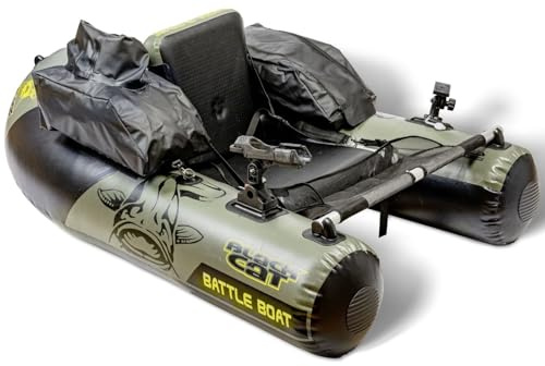 Black Cat Battle Boat - Bellyboot zum Wallerangeln, Belly Boot zum Wallerfischen, Angelboot