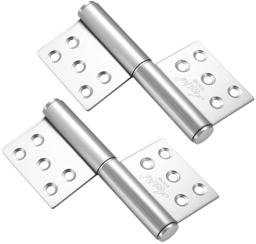 2 Stück Edelstahl Türscharnier Schwerlast Aufschraubscharnier Softclose, Aushebescharnier, 360 Grad Edelstahl-Türscharniere für Holztüren Außentüren Fenster Gartentor Scharniere, 132x100x18mm